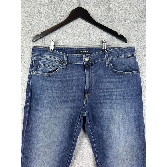 Mavi Jeans Mens 36x34 Blue Zach Straight Leg Denim Stretch Classic Fit Pants Men